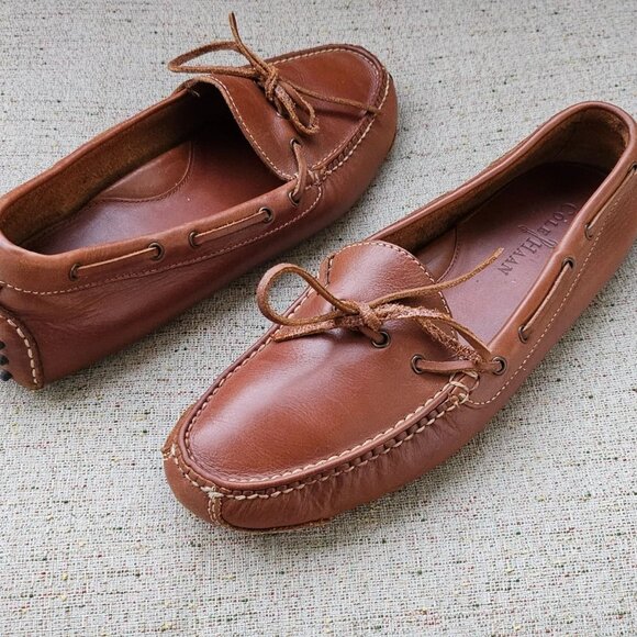 Cole Haan Men Loafer Shoes Slip On Brown Genuine Leather Moccasin Shoes Size 9D - Picture 2 of 10